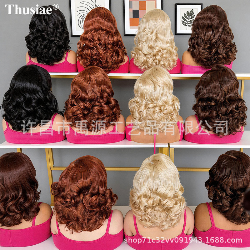 13×4 5X5 Lace Human Hair Wig for Women, Full Head Short Hair Bouncy Wigs Xuchang Wig