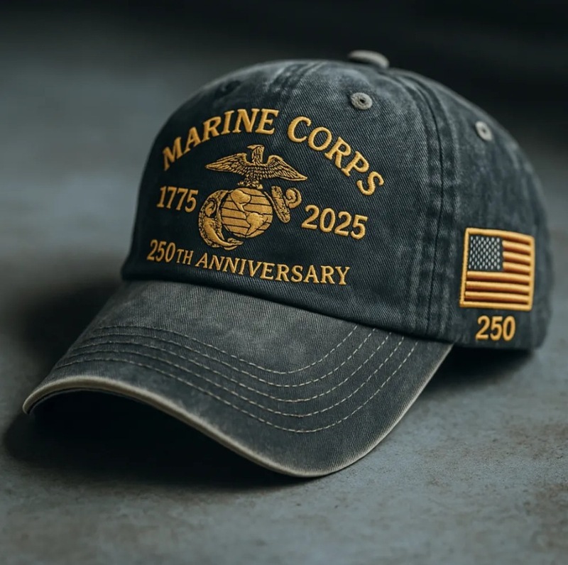 跨境USMC Retro Washed Cap美国海军陆战队复古水洗帽|undefined