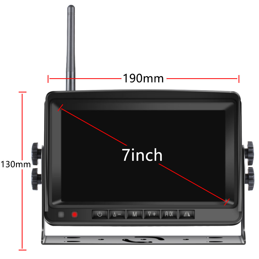 Car-mounted reversing camera DVR all-in-one unit, 1080P digital wireless reversing rear-view system, wireless monitoring recorder