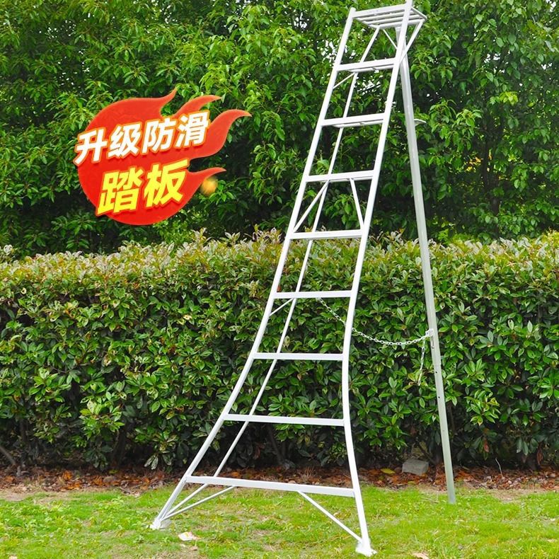 农用果园采摘修剪梯铝合金三脚梯子园艺人字梯园林三脚梯加厚耐用