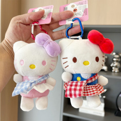 かわいいKT猫のぬいぐるみキーホルダー、人形、景品、バッグ飾り、ぬいぐるみ、プチギフト