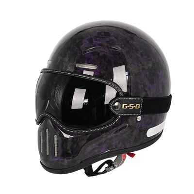 All-Season Safety Helmet 3C, Motosiklet kaskı (dəbilqə) - purple-forging-black-tea-mirror-m55-56