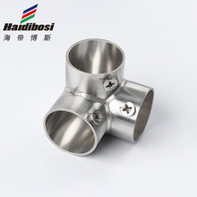 不锈钢管连接件圆管弯头钢管直角固定件三通紧固件四通接头架配件