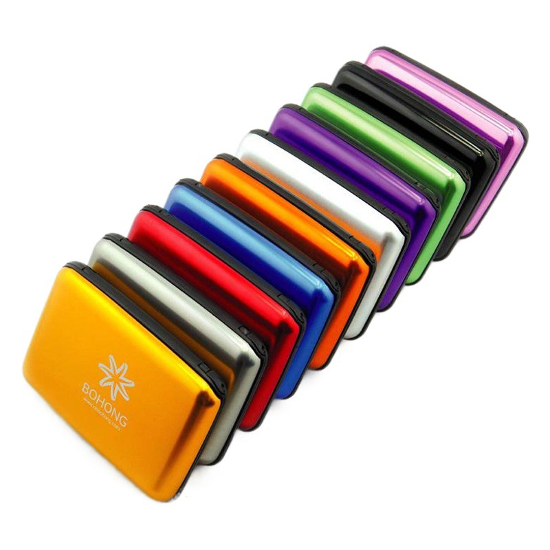 Cross-Border In-Stock Aluminum Alloy Credit Card Holder Business Card Case Rfid Anti-Theft Anti-Loss Stylish Coin Purse Card Sleeve Card Holder
