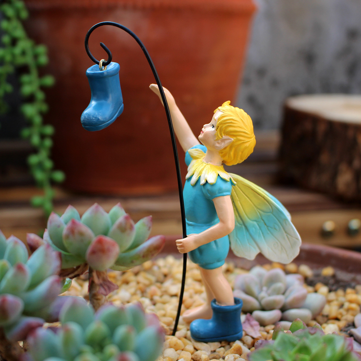 New garden decoration landscape garden decoration Boy statue Balcony decoration B & B Villa outdoor decoration Terrace