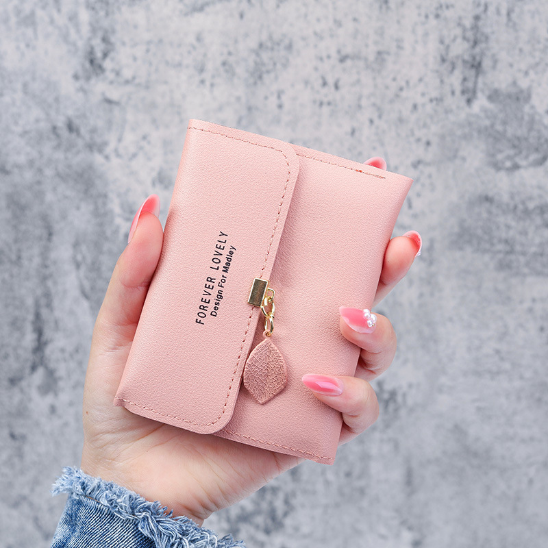 Monedero femenino plegable simple