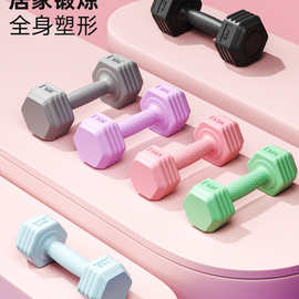哑铃女士健身家用女生器材青少年哑铃2kg一对壶铃杠铃瘦手臂肚子