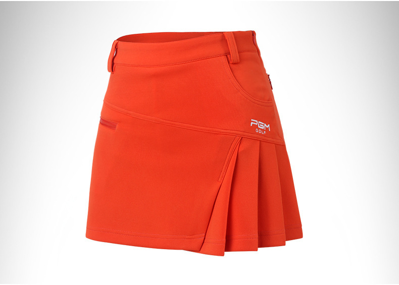 Váy golf nữ hakama dây kéo thời trang xếp ly lót an toàn — Qz012 màu cam, Qz012 màu đỏ hoa hồng, Qz012 màu trắng, QZ012 màu xanh lam chi tiết 18