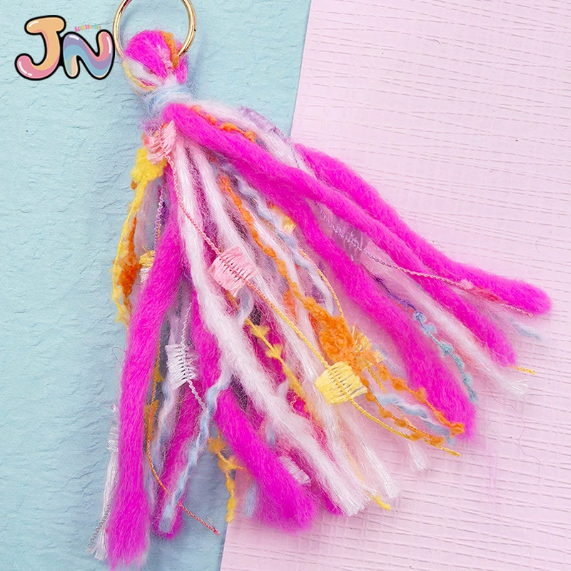 Plush cotton thread tassel colorful pendant DIY special thread handmade tassel wool thread mixed thread plush tassel accessories A series