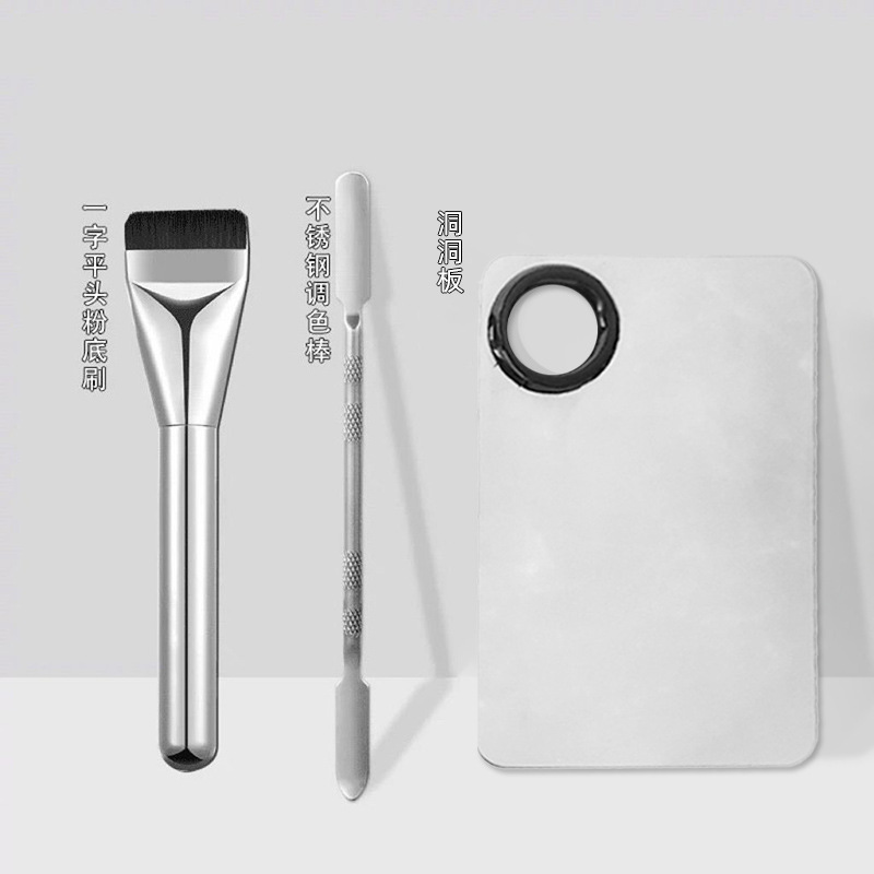 Cepillo de base en línea, conveniente herramienta de maquillaje, cepillo de mascarilla, base líquida de rubor, polvo suelto, maquillaje de belleza, cabello suave sin costuras, novato