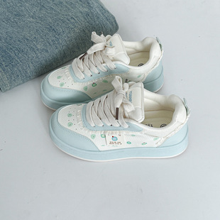 2025 Summer Casual Shoes Versatile Student Shoes Dropshipping Cute Sports Casual Shoes Low-Top Puff Sneakers Yuanbo 2312