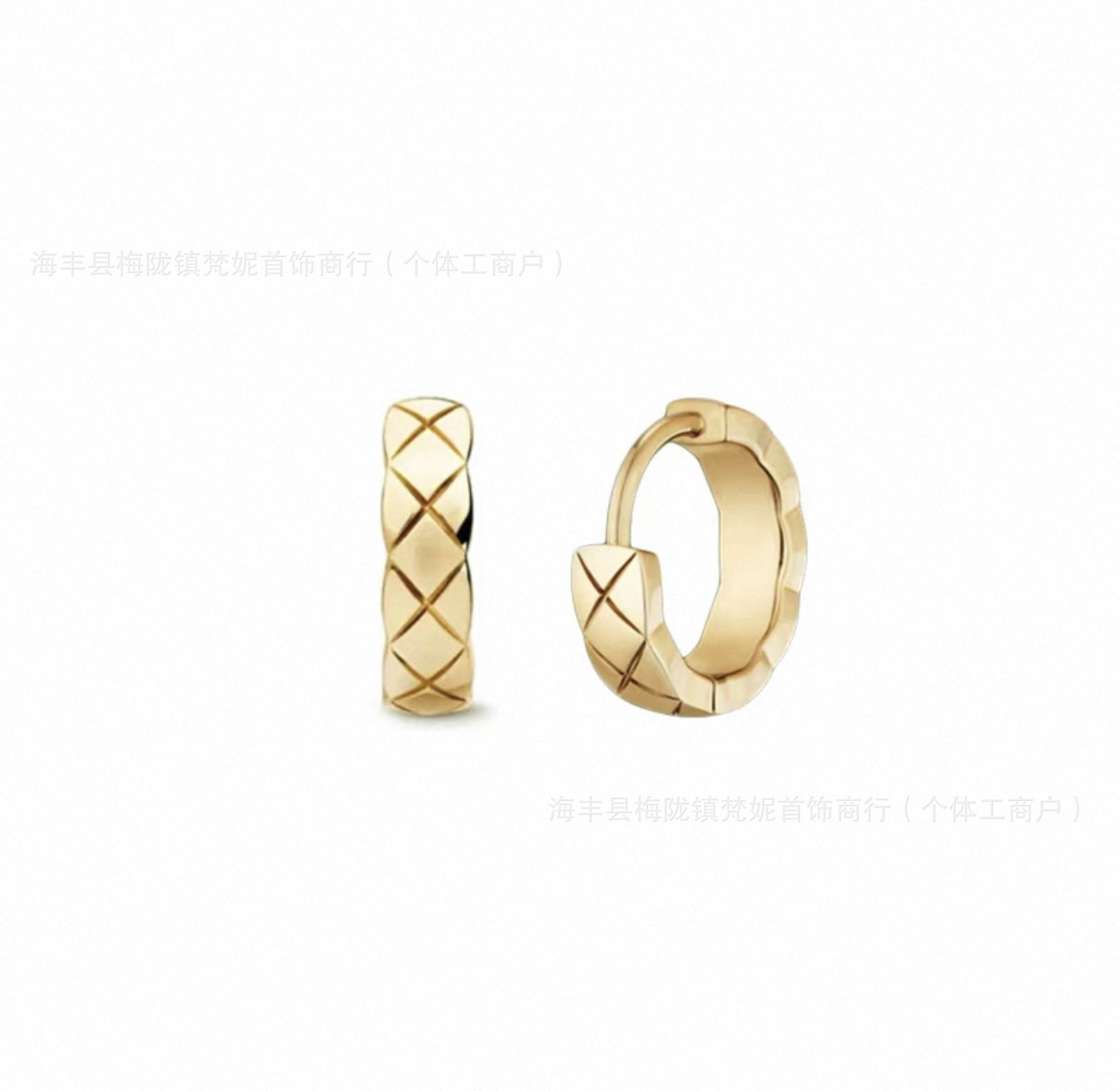 Warna emas [versi sempit tanpa anting berlian] / anting berlian