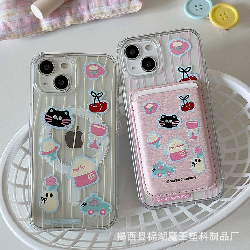 Яблоко, совместимый держатель карты, акриловый чехол для телефона, iPhone 13