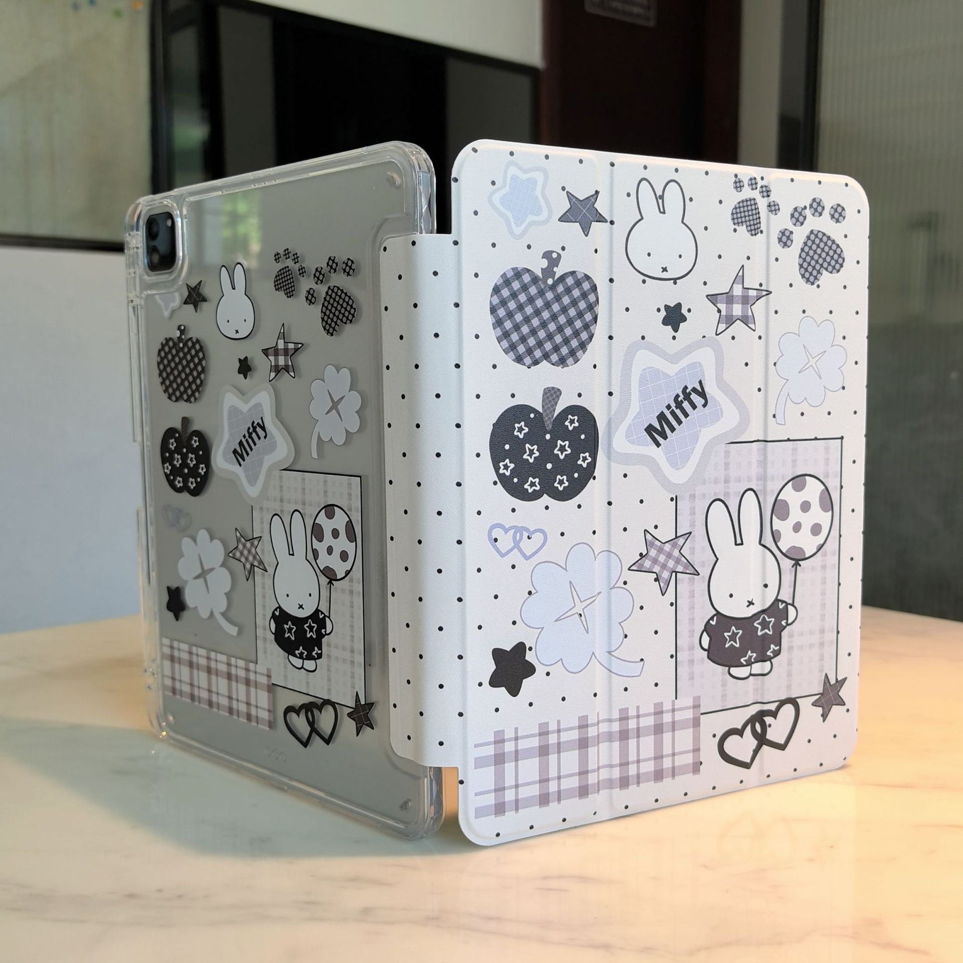 70% off Ipad11 Protective Case Air7/6 with Pen Slot Ipad10 Anti-Fall Mini7 Acrylic 8/9 Generation Miffy Case