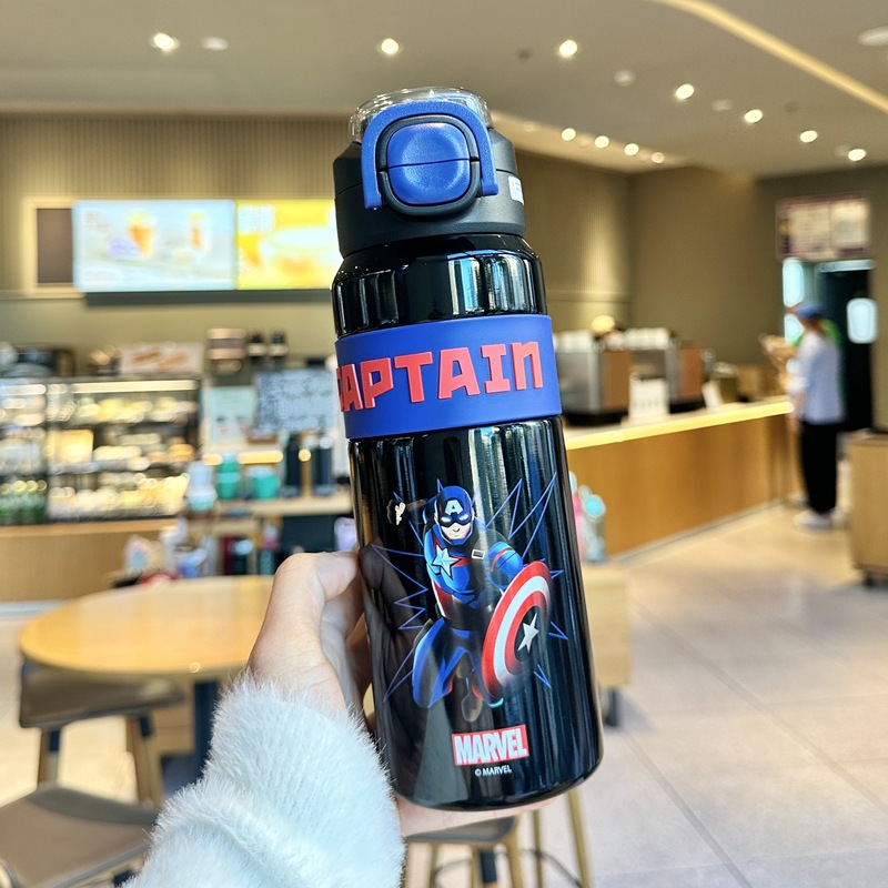 史努比儿童保温杯女孩上学专用小学生食品级316吸管杯子男双饮杯|undefined