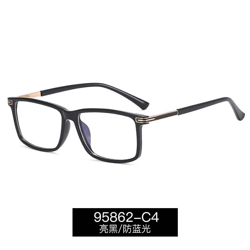 95862 de moda europea y americana marco hombres anti-azul luz gafas TR90 primavera pierna gafas de ordenador puede ser equipado con gafas de miopía