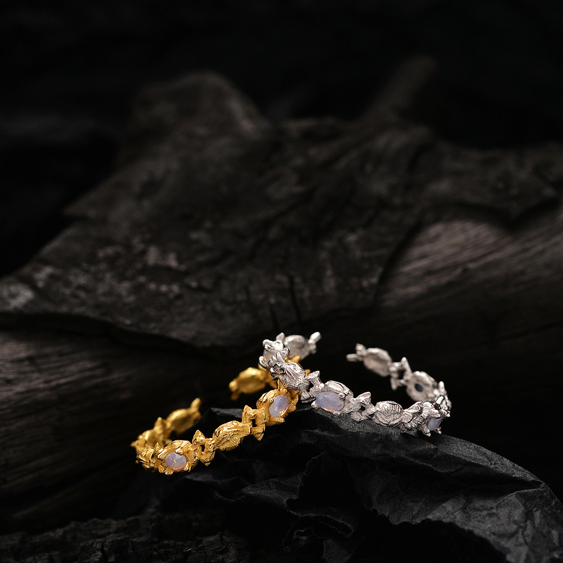 Fashion Candy Silver Plating Inlay Artificial Gemstones Open Ring 1 Piece