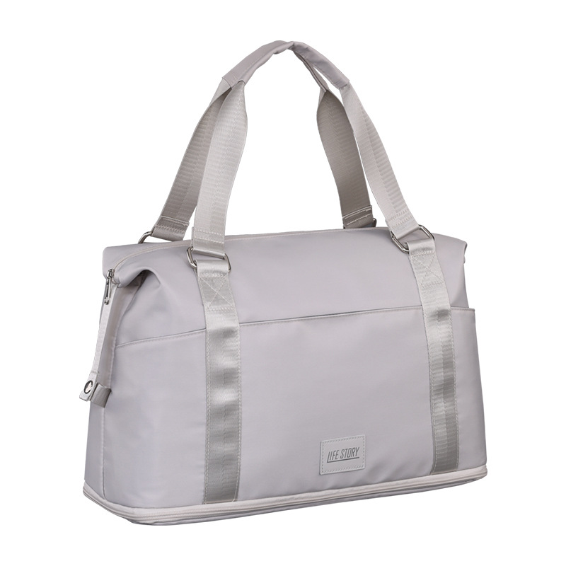 Bolsa de viaje simple transfronteriza portátil ligera de gran capacidad separación seca y húmeda expandible bolsa de embarque de viaje corto