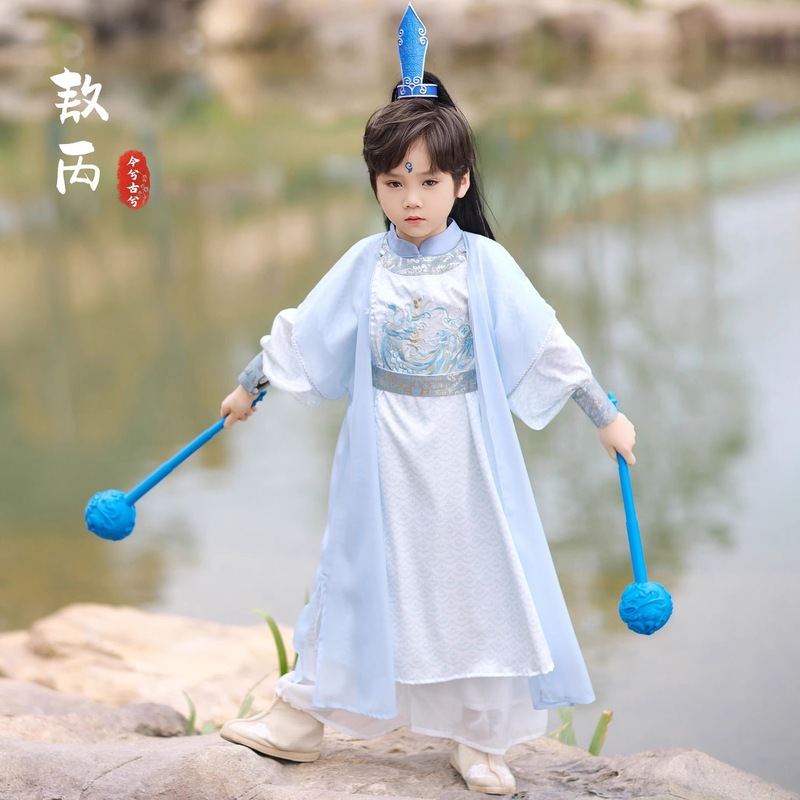 男孩汉服敖丙哪吒套装cos儿童魔童降世闹海动漫哪咤2表演出服装春|undefined