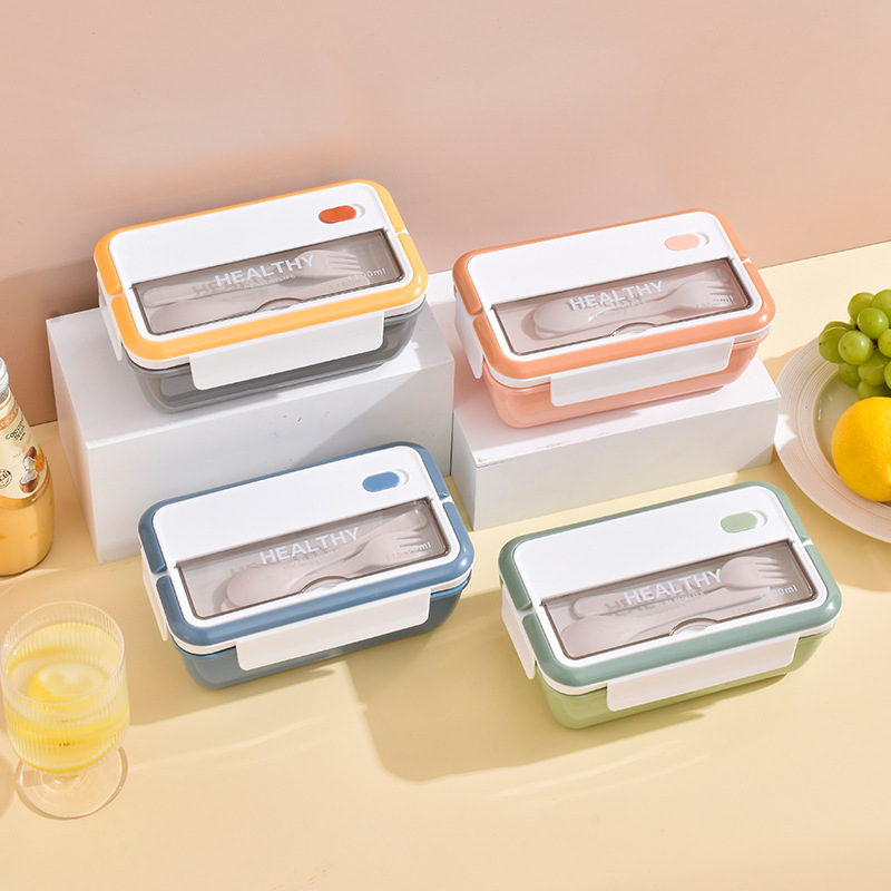 Hot sale en el sudeste asiático caja de comidas portátil de plástico sellado caja de almuerzo doméstica caja de almuerzo portátil al aire libre puede calentarse por microondas