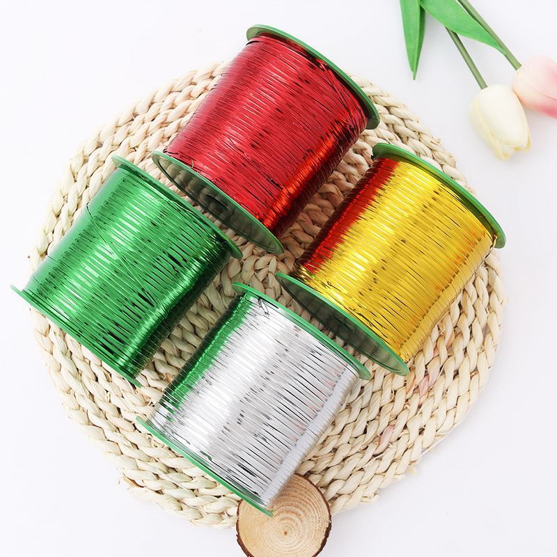 Cinta corbata pan pastel hecho a mano alambre hornear postre galletas alimentos hierro alambre Oro Verde embalaje sellado cuerda