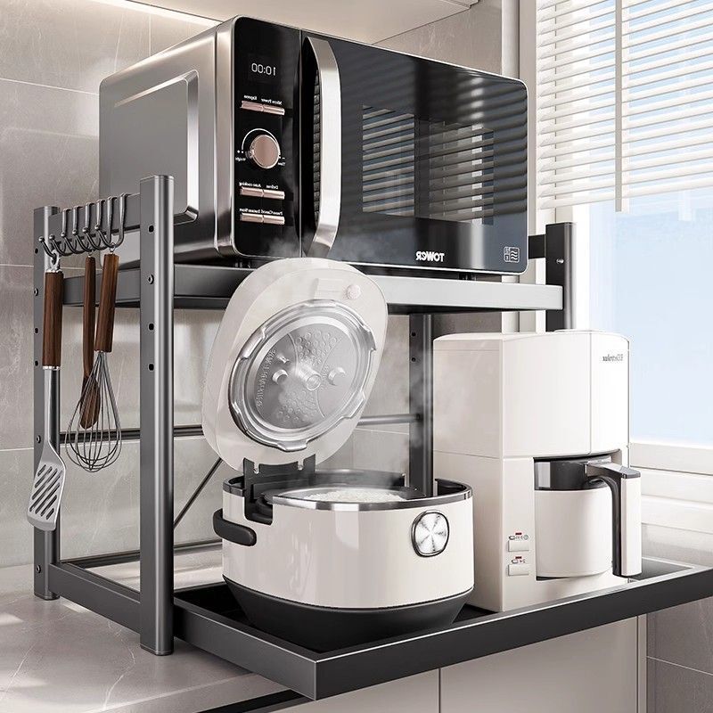 キッチン電子レンジ収納ラック引き出し収納ラックカウンタートップオーブンスタンド家庭用炊飯器収納ラックメーカー|undefined