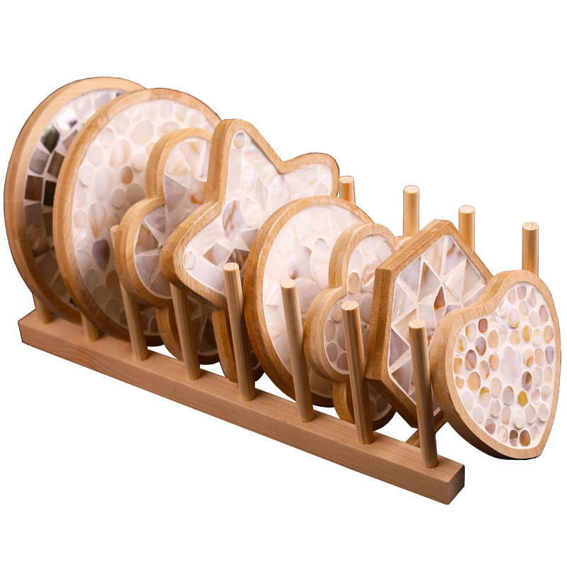 DIY Shell mosaico posavasos paquete de material de los niños creativos hechos a mano regalos prácticos caseros comunidad actividades de calentamiento