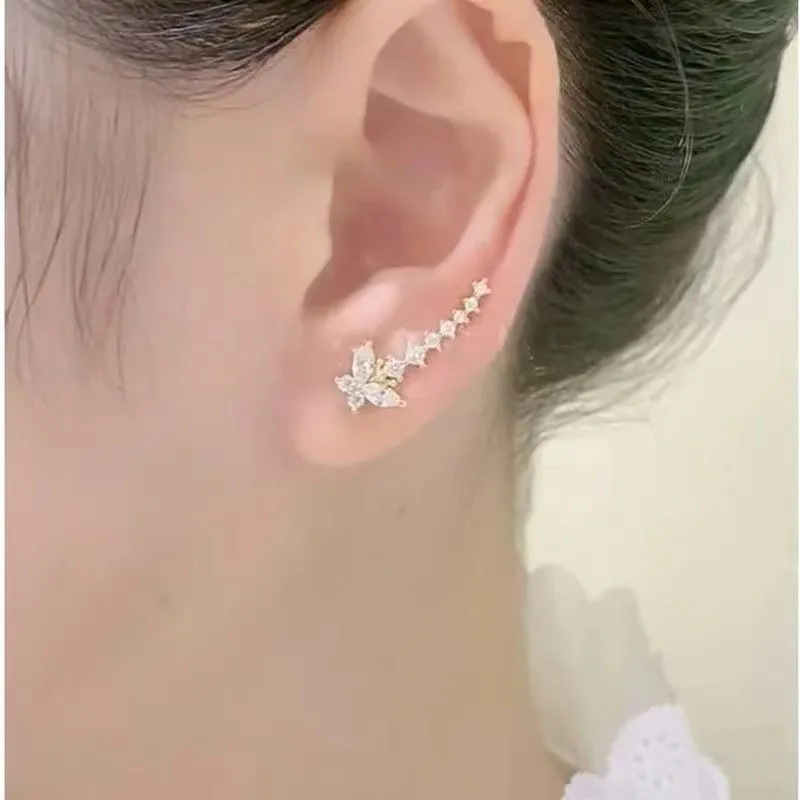 デザイン気質パープルジルコンイヤリング 2025 ニッチ新ハイエンド絶妙な多用途イヤリング卸売|undefined
