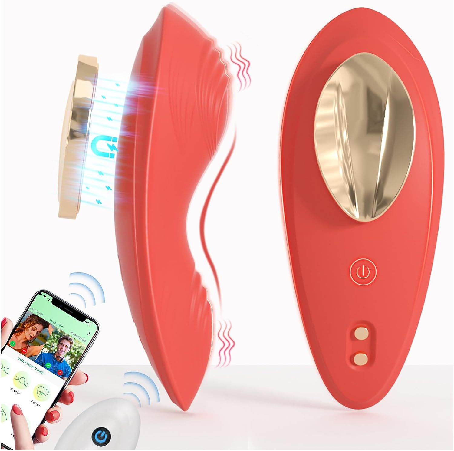 Erotic Geometry Magnetic Buckle App-Wearable Vibrating Egg Clitoral Stimulator for Couples—Flirty Fun for Outings and Play