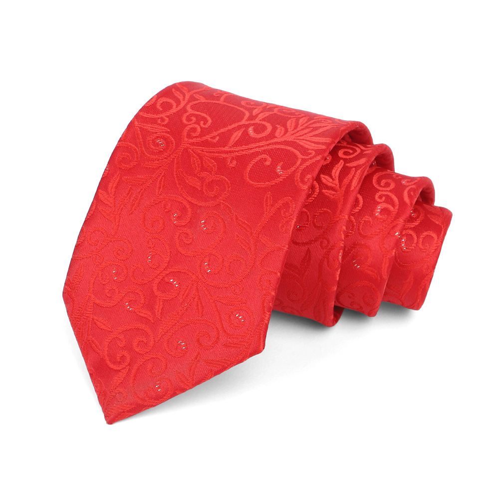 Corbata de hombre 8cm para hombre, bordado jacquard de alta calidad para hombre, corbata de negocios, corbata de seda de poliéster, fábrica al por mayor