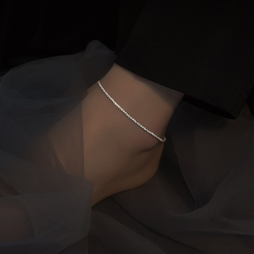 925 Pure Silver Starry Foot Chain for Women  New Fashion Glistening Foot Decor Sexy Ankle Chain