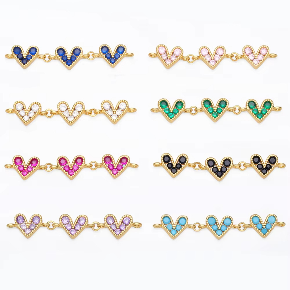 1g Weight Pendant Jewelry Making Type 8*42mm Jewelry Making Size Zircon Inlay Material DIY Jewelry Accessories Classification 1 Piece, 3 Pieces Quantity Copper Material Heart Shape Pattern Plating Design Simple Style Style 1 Piece 3 Pieces 8*42mm Copper Zircon Heart Shape Pendant Jewelry Accessories 无
