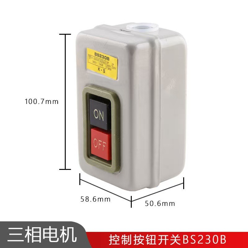 厂家直销 英文 BS230B 压扣开关 按钮开关 铁点