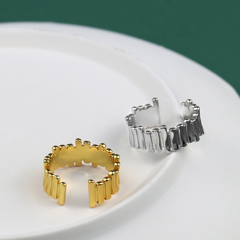 Korean Style Ins SpecialInterest Design Geometric Ring Fashion Irregular Lines Versatile Switchable Index Finger Ring Womenpicture16