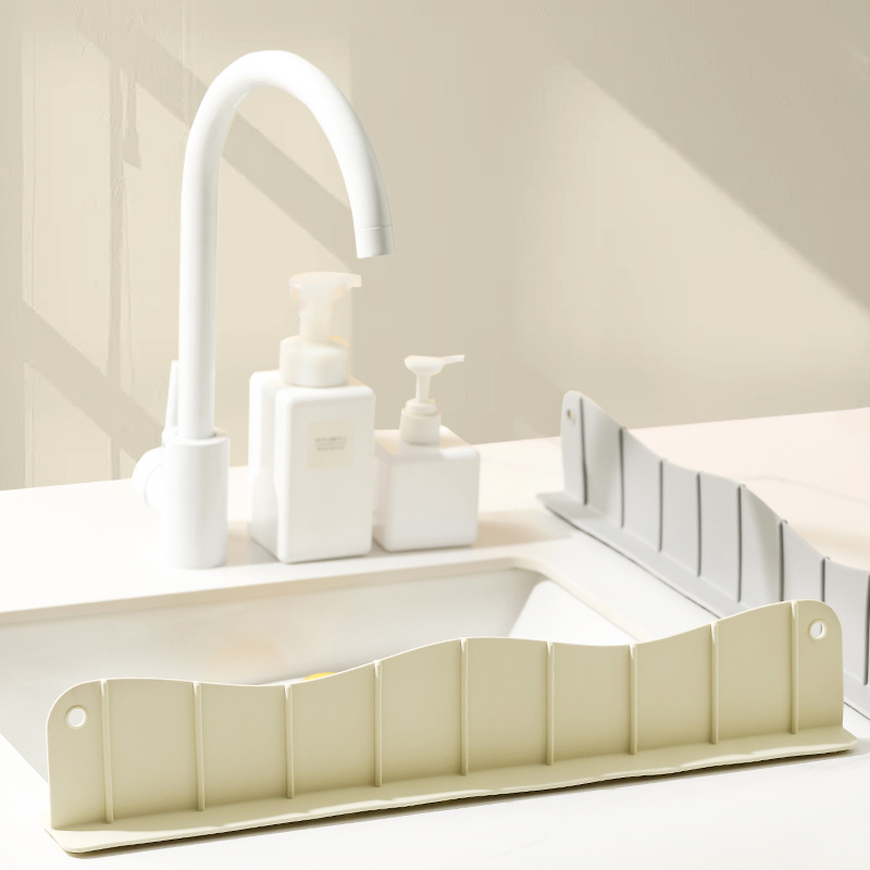 UG73廚房水槽擋水板硅膠水池洗手台防濺水防水擋板洗碗池洗手盆擋