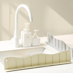 UG73廚房水槽擋水板硅膠水池洗手台防濺水防水擋板洗碗池洗手盆擋