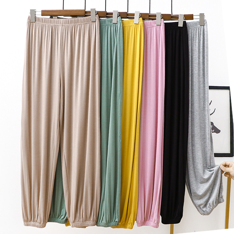 Modal Bloomers Women's High Waist Draping Large Size Loose Korean Style Household Pajama Trendy Casual Pants