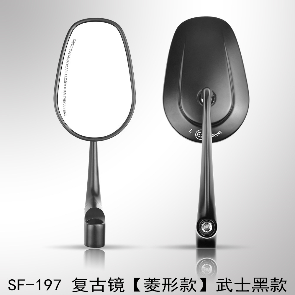 Suitable for Wuji No. 9 Mavericks Motorcycle Electric Vehicle Retro Large Mirror Round Surface Modification Accessories Rear View Mirror Reflective Mirror