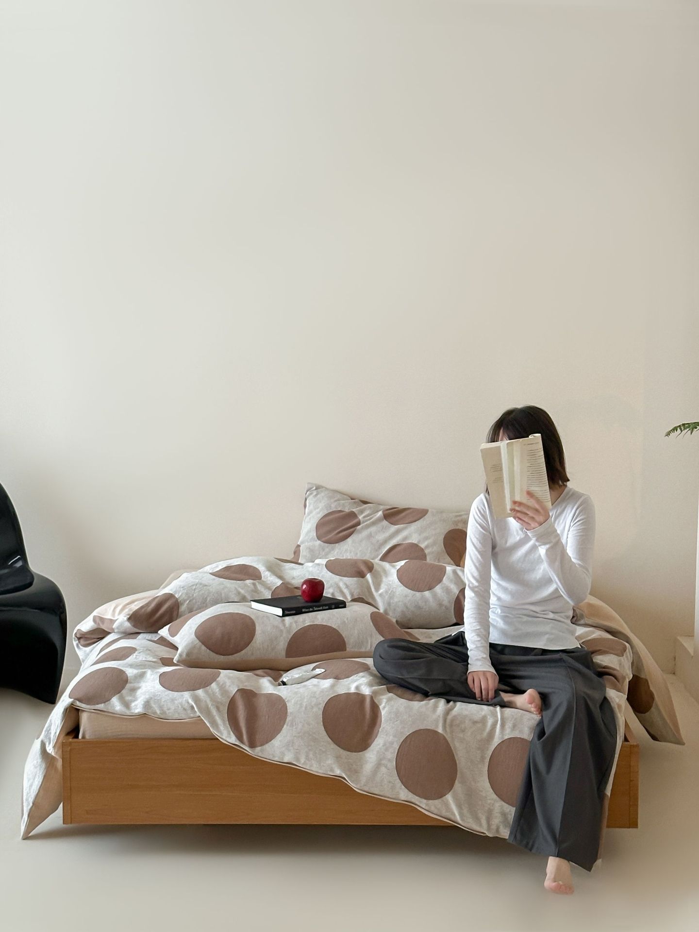 Conjunto de capa de edredão jacquard com bolinhas verde retro_voghion.com