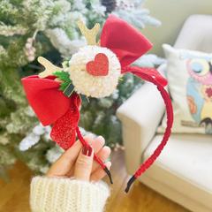Christmas headband hair accessories new super fairy antlers bow headband Christmas holiday sweet and cute headband jewelry