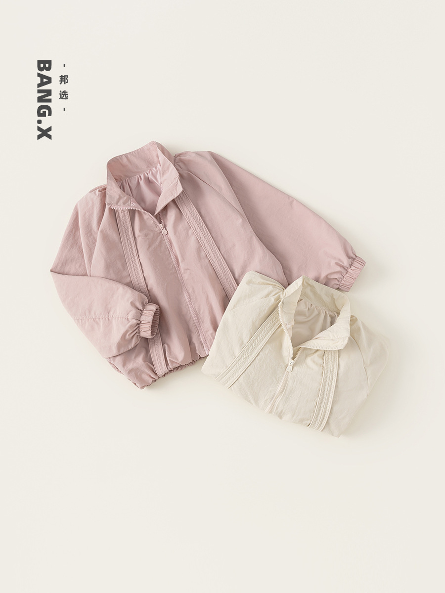 Yoobao ropa infantil de niñas abrigo de viento otoño 2025 nuevo estilo coreano de niñas abrigo corto suelto vestido de otoño