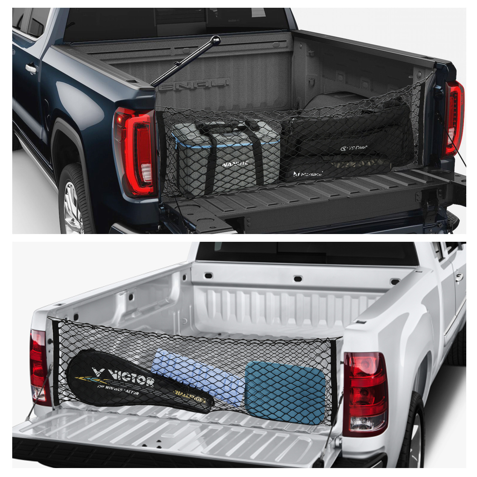 Car Trunk Net Bag Pickup Luggage Storage Bag Car Hanging Double-Layer Vertical Net Car Storage Supplies