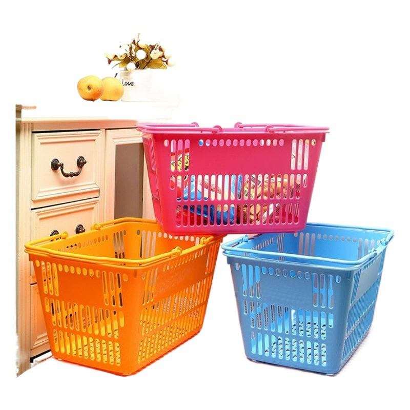 Корзина для супермаркетов корзина для покупок пластиковая овощная корзина Бытовая большая корзина для закусок мини Магазин