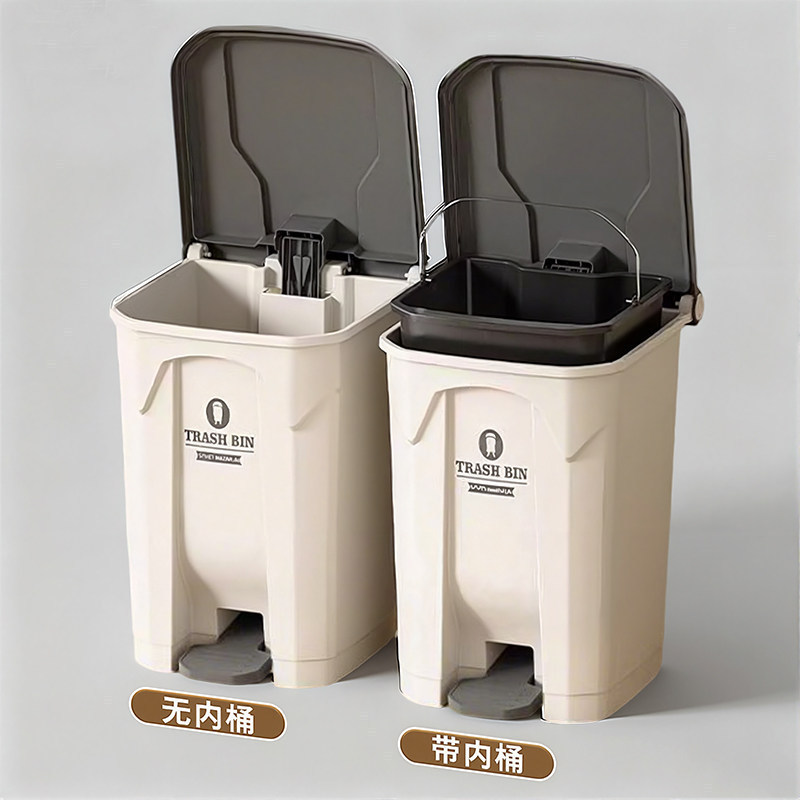 Yyn Large Foot-Operated Trash Can with Large Capacity for Kitchen, Commercial Use, Household, Outdoor, Villa, Courtyard, with Lid Yyn Large Foot-Operated Trash Can with Large Capacity for Kitchen, Commercial Use, Household, Outdoor, Villa, Courtyard, with Lid