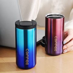 外国貿易の国境を越えて簡単にコーヒーカップを飲むステンレス真空保温カップ車載携帯飲料カップ運動カップ