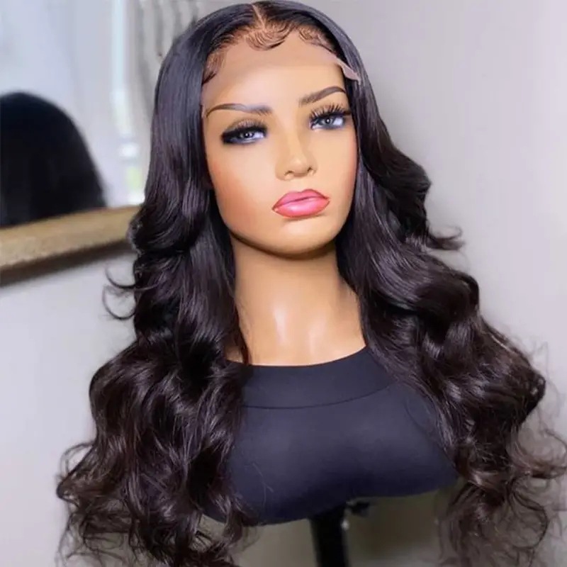 Peruca sintética lace front ondulada estilo europeu_voghion.com