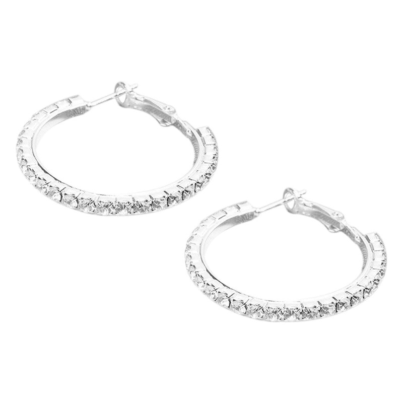 Cross-border wholesale Korean version of earrings fashion exaggerated with diamond big ear circle earrings women's personality fashion jewelry earrings