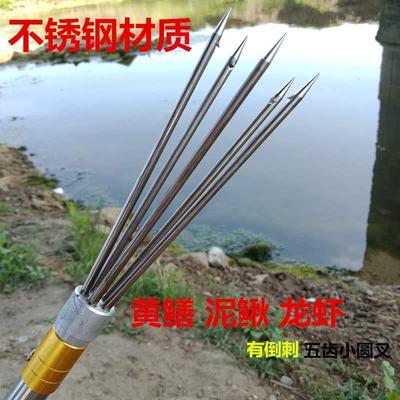 lobster stainless steel Loach Eel Fish fork ricefield eel Telescoping location Fish fork Row fork trumpet