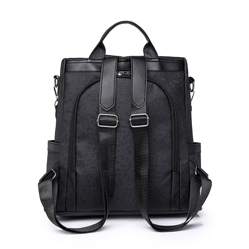 Bolso mujer 2024 verano nuevo color sólido señoras antirrobo mochila de cuero suave simple retro mochila de viaje de viaje