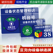 设备运行状态管理注塑机标识牌工厂车间维修运行故障停机标志牌